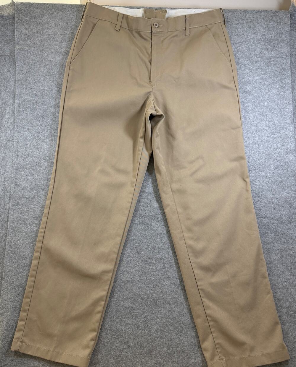 Red Kap Work Pants Mens 38 Khaki Straight Leg Industrial Mechanic Shop Uniform